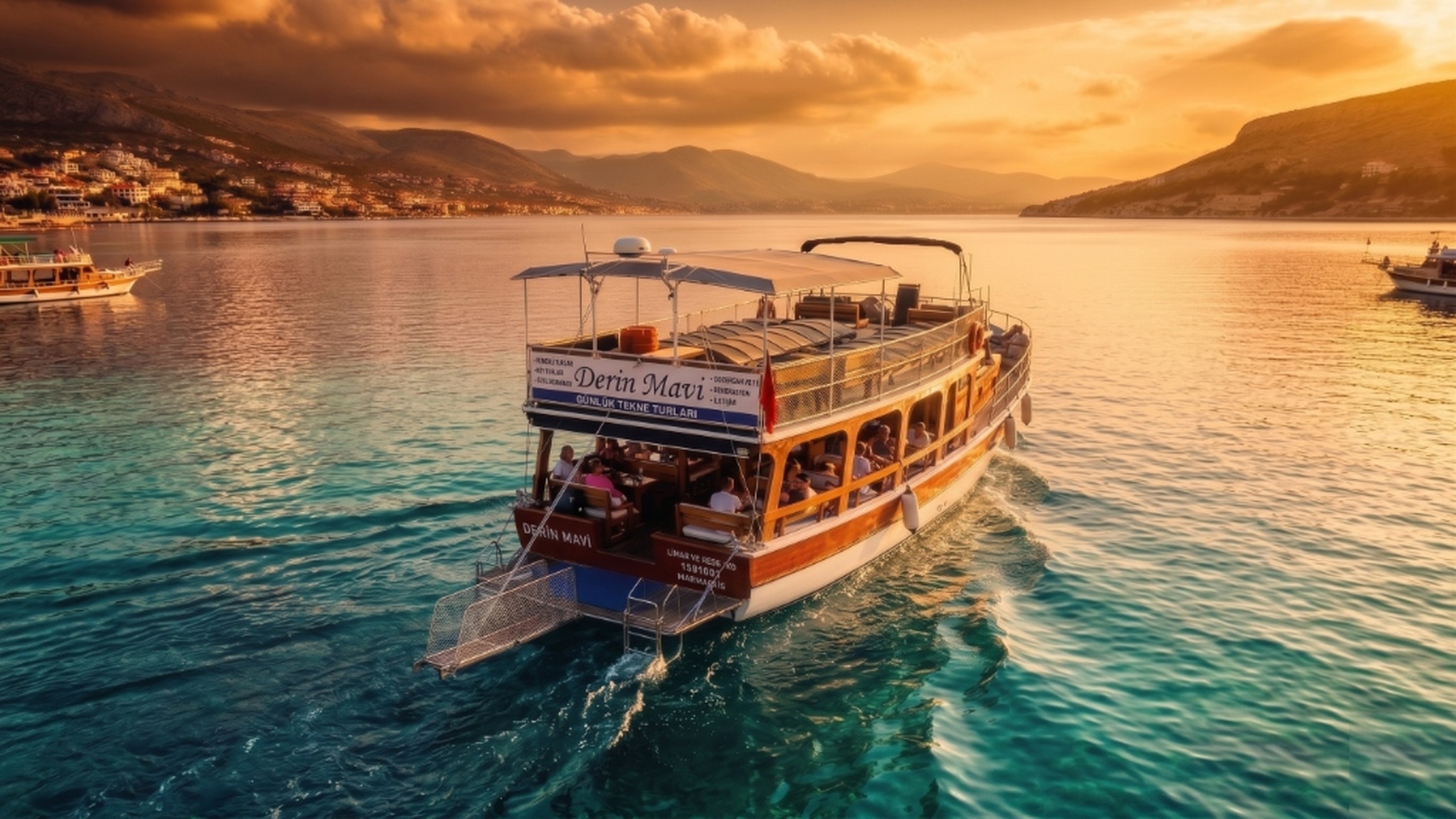 Foça koylarında lüks yat